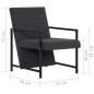 vidaXL Sillón de tela gris vidaXL Sillón de tela gris