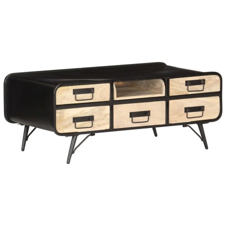 vidaXL Mesa de centro madera maciza de mango 100x50x40 cm