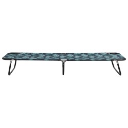 vidaXL Tumbona plegable de acero estampado de hojas