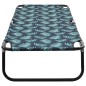 vidaXL Tumbona plegable de acero estampado de hojas vidaXL Tumbona plegable de acero estampado de hojas