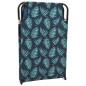 vidaXL Tumbona plegable de acero estampado de hojas vidaXL Tumbona plegable de acero estampado de hojas