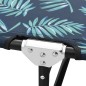 vidaXL Tumbona plegable de acero estampado de hojas vidaXL Tumbona plegable de acero estampado de hojas