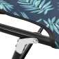 vidaXL Tumbona plegable de acero estampado de hojas vidaXL Tumbona plegable de acero estampado de hojas