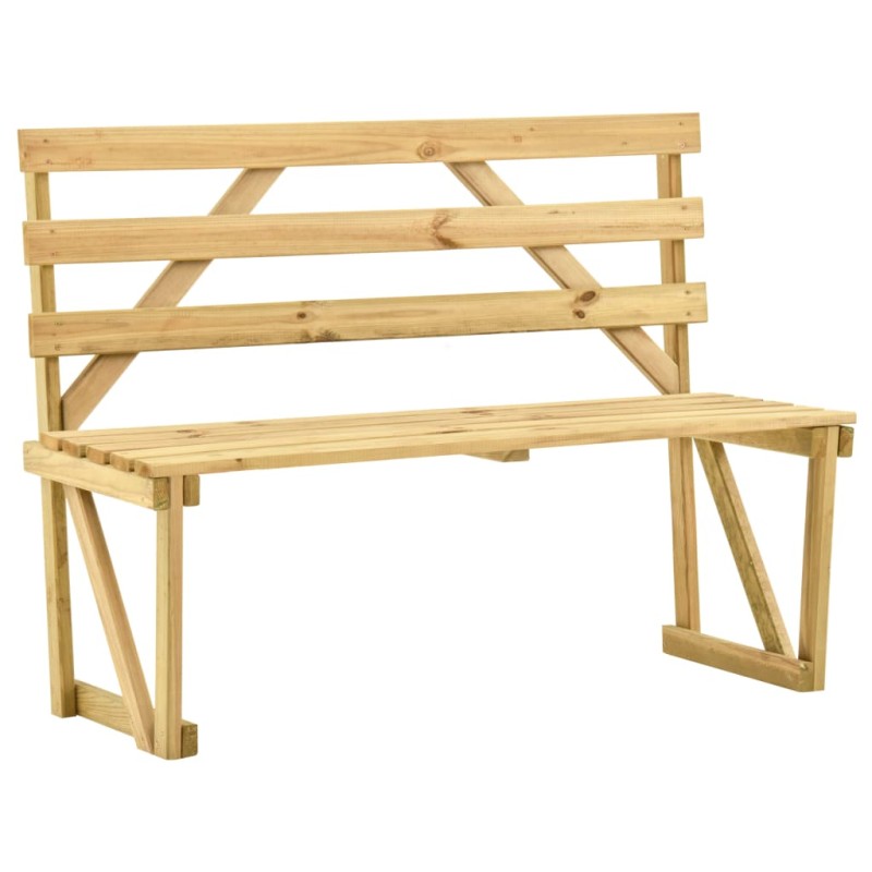 vidaXL Banco de jardín de madera de pino impregnada 120 cm vidaXL Banco de jardín de madera de pino impregnada 120 cm