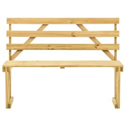 vidaXL Banco de jardín de madera de pino impregnada 120 cm 
