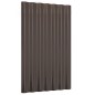 vidaXL Paneles de tejado 12 unidades acero recubierto marrón 60x36 cm vidaXL Paneles de tejado 12 unidades acero recubierto marrón 60x36 cm