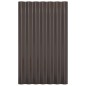 vidaXL Paneles de tejado 12 unidades acero recubierto marrón 60x36 cm vidaXL Paneles de tejado 12 unidades acero recubierto marrón 60x36 cm