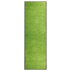 vidaXL Felpudo lavable verde 60x180 cm