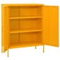 vidaXL Armario de almacenamiento acero amarillo mostaza 80x35x101,5 cm vidaXL Armario de almacenamiento acero amarillo mostaza 80x35x101,5 cm