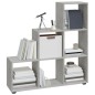vidaXL Estantería forma de escalera madera contrachapada gris hormigón vidaXL Estantería forma de escalera madera contrachapada gris hormigón