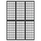 vidaXL Biombo plegable con 3 paneles estilo japonés negro 120x170 cm