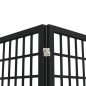 vidaXL Biombo plegable con 3 paneles estilo japonés negro 120x170 cm