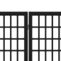 vidaXL Biombo plegable con 3 paneles estilo japonés negro 120x170 cm