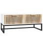 vidaXL Mesa de centro hierro y madera contrachapada blanco 80x40x35 cm vidaXL Mesa de centro hierro y madera contrachapada blanco 80x40x35 cm