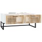 vidaXL Mesa de centro hierro y madera contrachapada blanco 80x40x35 cm vidaXL Mesa de centro hierro y madera contrachapada blanco 80x40x35 cm