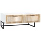 vidaXL Mesa de centro hierro y madera contrachapada blanco 80x40x35 cm vidaXL Mesa de centro hierro y madera contrachapada blanco 80x40x35 cm