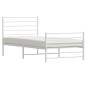 vidaXL Estructura cama metal con cabecero y pie cama blanca 75x190 cm vidaXL Estructura cama metal con cabecero y pie cama blanca 75x190 cm