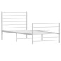 vidaXL Estructura cama metal con cabecero y pie cama blanca 75x190 cm vidaXL Estructura cama metal con cabecero y pie cama blanca 75x190 cm
