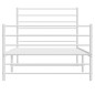 vidaXL Estructura cama metal con cabecero y pie cama blanca 75x190 cm vidaXL Estructura cama metal con cabecero y pie cama blanca 75x190 cm