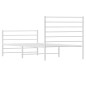 vidaXL Estructura cama metal con cabecero y pie cama blanca 75x190 cm vidaXL Estructura cama metal con cabecero y pie cama blanca 75x190 cm