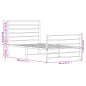 vidaXL Estructura cama metal con cabecero y pie cama blanca 75x190 cm vidaXL Estructura cama metal con cabecero y pie cama blanca 75x190 cm