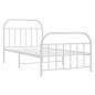 vidaXL Estructura cama metal cabecero y pie de cama blanca 100x190 cm vidaXL Estructura cama metal cabecero y pie de cama blanca 100x190 cm
