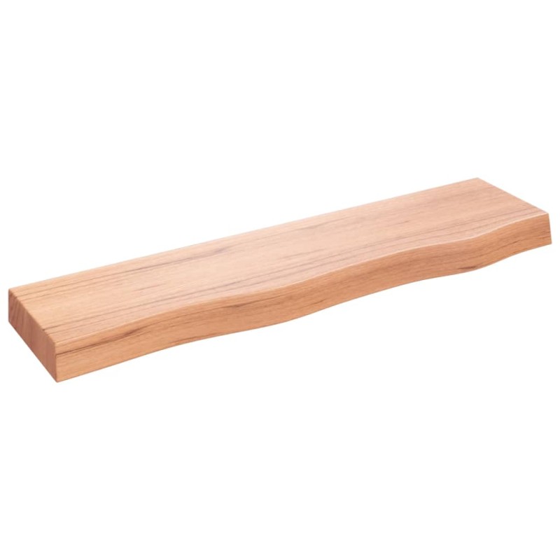 vidaXL Estante de pared madera de roble tratada marrón claro 80x20x6cm vidaXL Estante de pared madera de roble tratada marrón claro 80x20x6cm