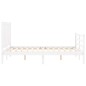 vidaXL Estructura de cama con cabecero madera maciza blanco 120x200 cm vidaXL Estructura de cama con cabecero madera maciza blanco 120x200 cm