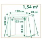 Nature Invernadero para tomates 198x78x200 cm Nature Invernadero para tomates 198x78x200 cm