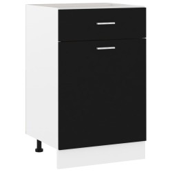 vidaXL Armario inferior cajón cocina madera ingeniería negro