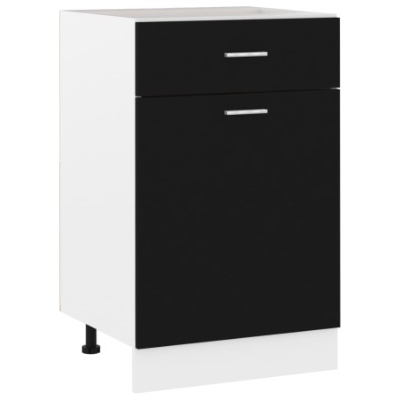 vidaXL Armario inferior cajón cocina madera ingeniería negro