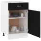 vidaXL Armario inferior cajón cocina madera ingeniería negro
