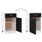 vidaXL Armario inferior cajón cocina madera ingeniería negro