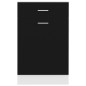 vidaXL Armario inferior cajón cocina madera ingeniería negro