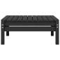 vidaXL Conjunto de muebles de jardín 3 piezas madera maciza pino negro vidaXL Conjunto de muebles de jardín 3 piezas madera maciza pino negro