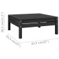 vidaXL Conjunto de muebles de jardín 3 piezas madera maciza pino negro vidaXL Conjunto de muebles de jardín 3 piezas madera maciza pino negro