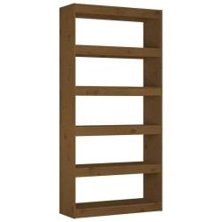 vidaXL Estantería/divisor madera de pino marrón miel 80x30x167,4 cm