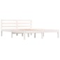 vidaXL Estructura de cama madera maciza de pino blanco 140x190 cm vidaXL Estructura de cama madera maciza de pino blanco 140x190 cm