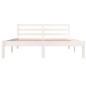 vidaXL Estructura de cama madera maciza de pino blanco 140x190 cm vidaXL Estructura de cama madera maciza de pino blanco 140x190 cm