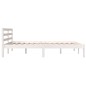 vidaXL Estructura de cama madera maciza de pino blanco 140x190 cm vidaXL Estructura de cama madera maciza de pino blanco 140x190 cm