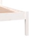 vidaXL Estructura de cama madera maciza de pino blanco 140x190 cm vidaXL Estructura de cama madera maciza de pino blanco 140x190 cm
