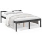 vidaXL Cama para personas mayores madera maciza pino gris 140x190 cm vidaXL Cama para personas mayores madera maciza pino gris 140x190 cm