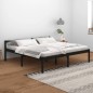 vidaXL Cama para personas mayores madera maciza pino negra 200x200 cm vidaXL Cama para personas mayores madera maciza pino negra 200x200 cm