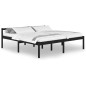 vidaXL Cama para personas mayores madera maciza pino negra 200x200 cm vidaXL Cama para personas mayores madera maciza pino negra 200x200 cm