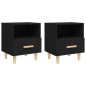 vidaXL Mesitas de noche 2 unidades color negro 40x35x47 cm vidaXL Mesitas de noche 2 unidades color negro 40x35x47 cm