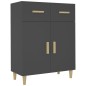 vidaXL Aparador de madera contrachapada negro 69,5x34x89 cm vidaXL Aparador de madera contrachapada negro 69,5x34x89 cm