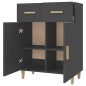 vidaXL Aparador de madera contrachapada negro 69,5x34x89 cm vidaXL Aparador de madera contrachapada negro 69,5x34x89 cm