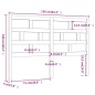 vidaXL Cabecero de cama madera maciza de pino gris 156x4x100 cm vidaXL Cabecero de cama madera maciza de pino gris 156x4x100 cm