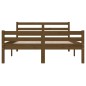 vidaXL Estructura de cama doble madera maciza marrón miel 120x190 cm