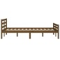 vidaXL Estructura de cama doble madera maciza marrón miel 120x190 cm